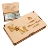 Drewniane pudełko na pieniądze na ślub prezent pamiątka wesele personalizowany grawer